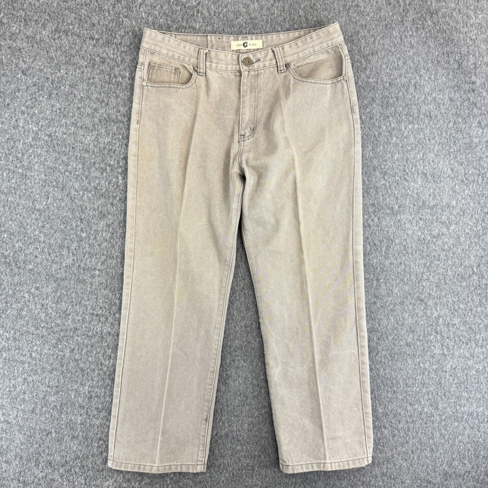 Tool Jeans Straight Leg Men 36x30 Grey Cotton Denim Workwear Pants